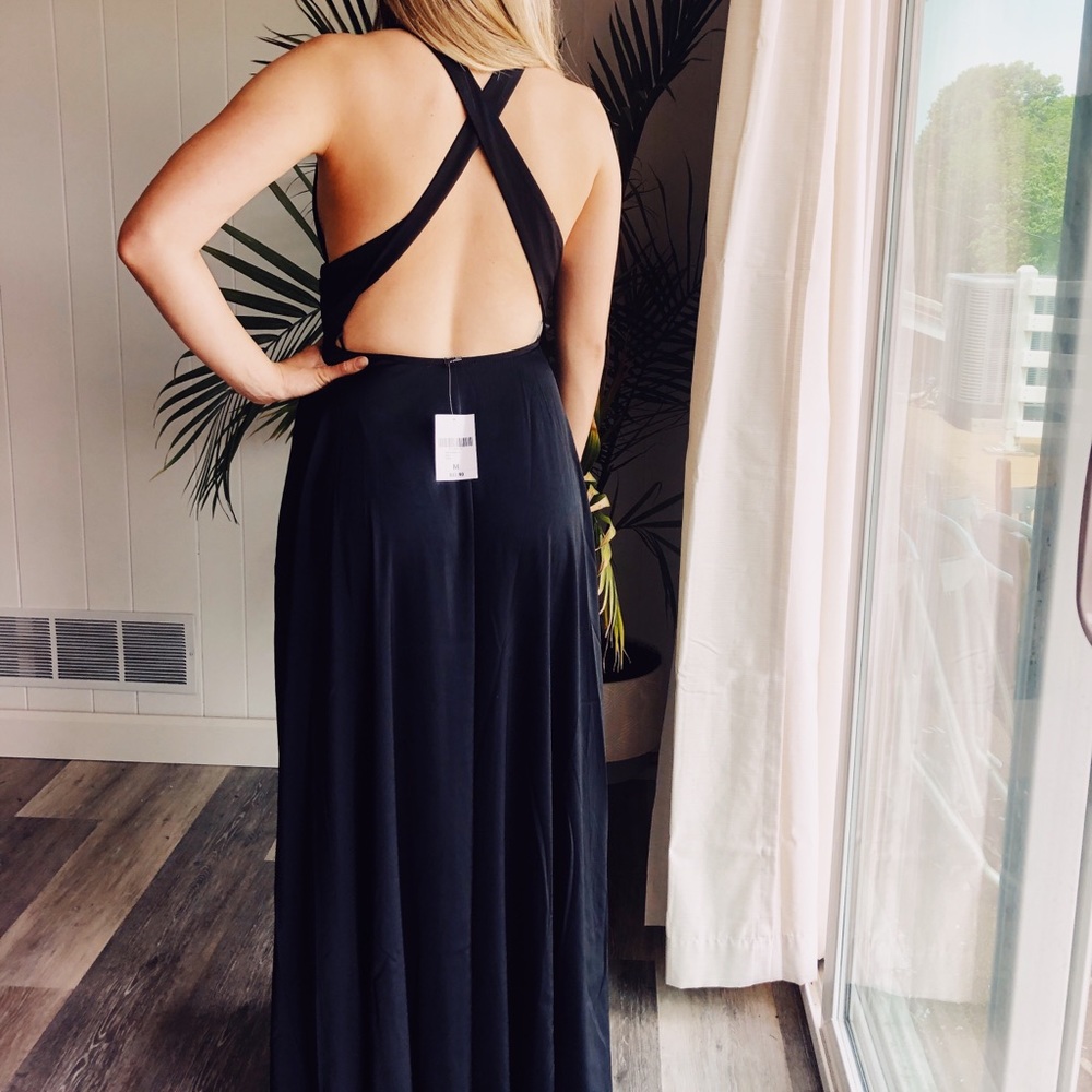 Strappy Black Maxi